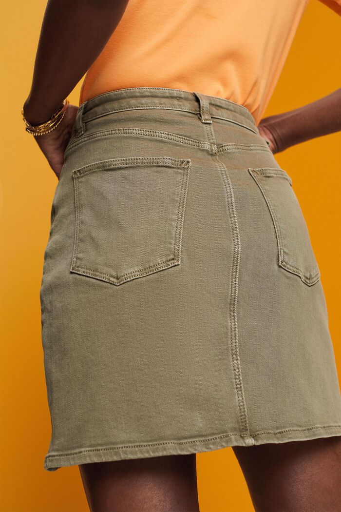 Woven mini skirt, KHAKI GREEN, detail image number 4
