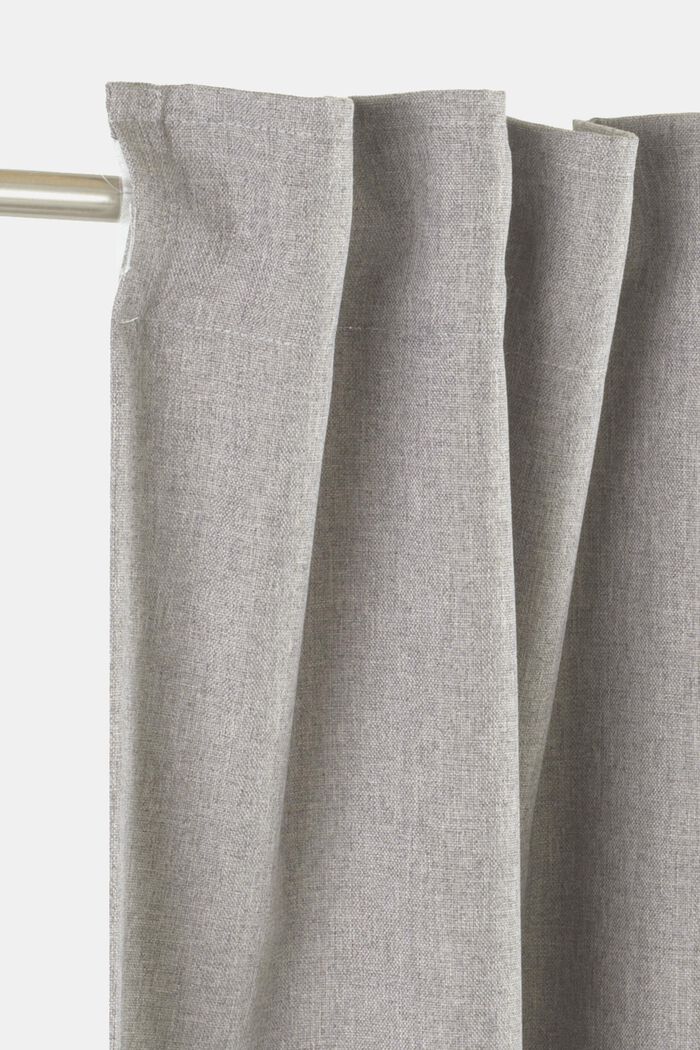 Dim-out curtains with concealed tab top, LIGHT GREY, detail image number 1