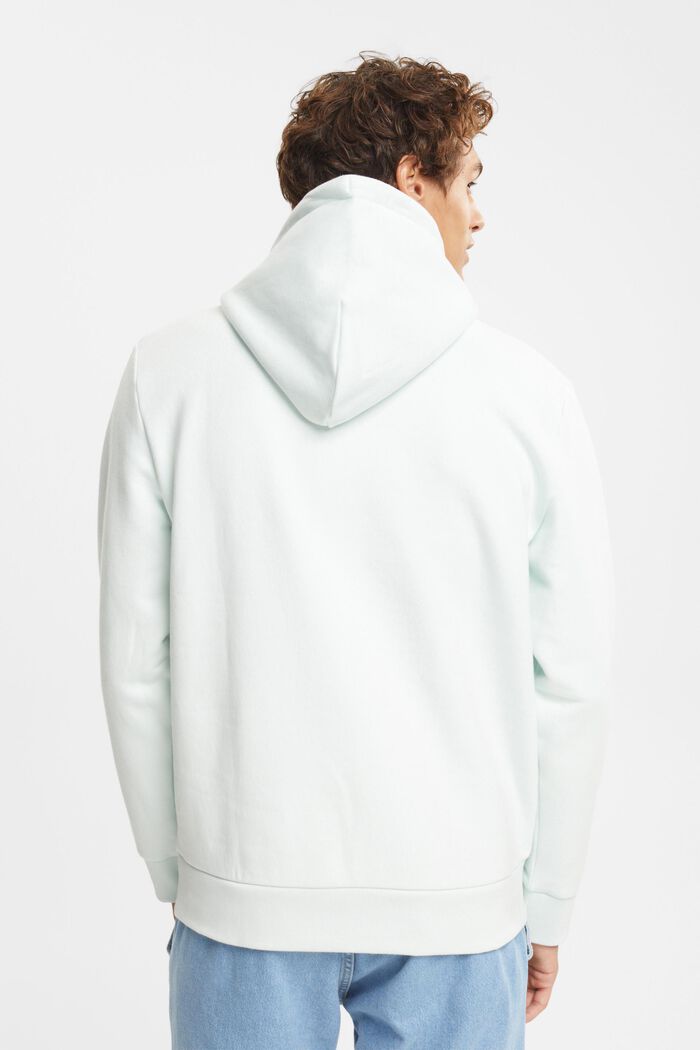 Made of recycled material: hoodie with logo embroidery, PASTEL BLUE, detail image number 3