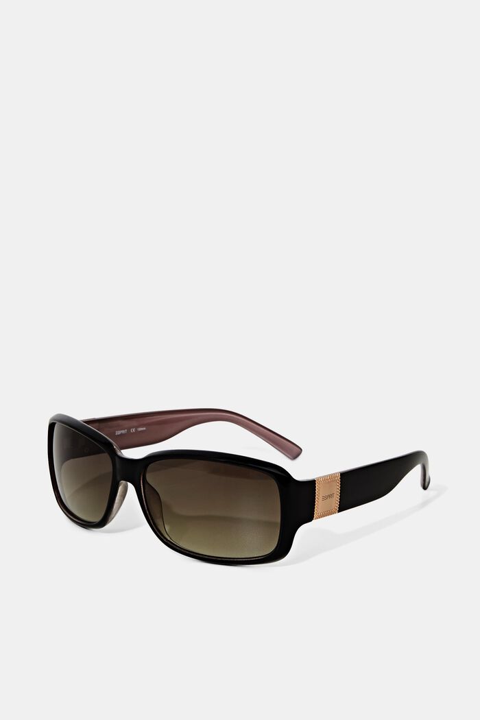 Sunglasses with metal decoration, BROWN, overview