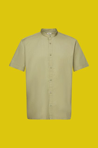 Cotton Stand Collar Shirt