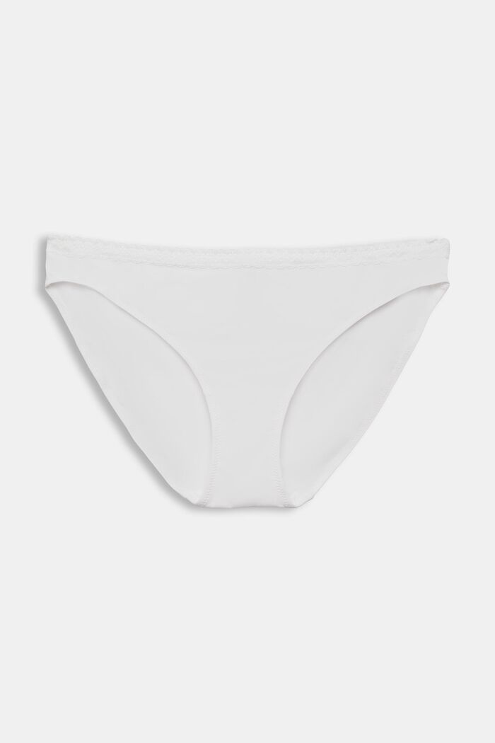 Hipster Lace Band Microfiber Briefs, OFF WHITE, detail image number 3