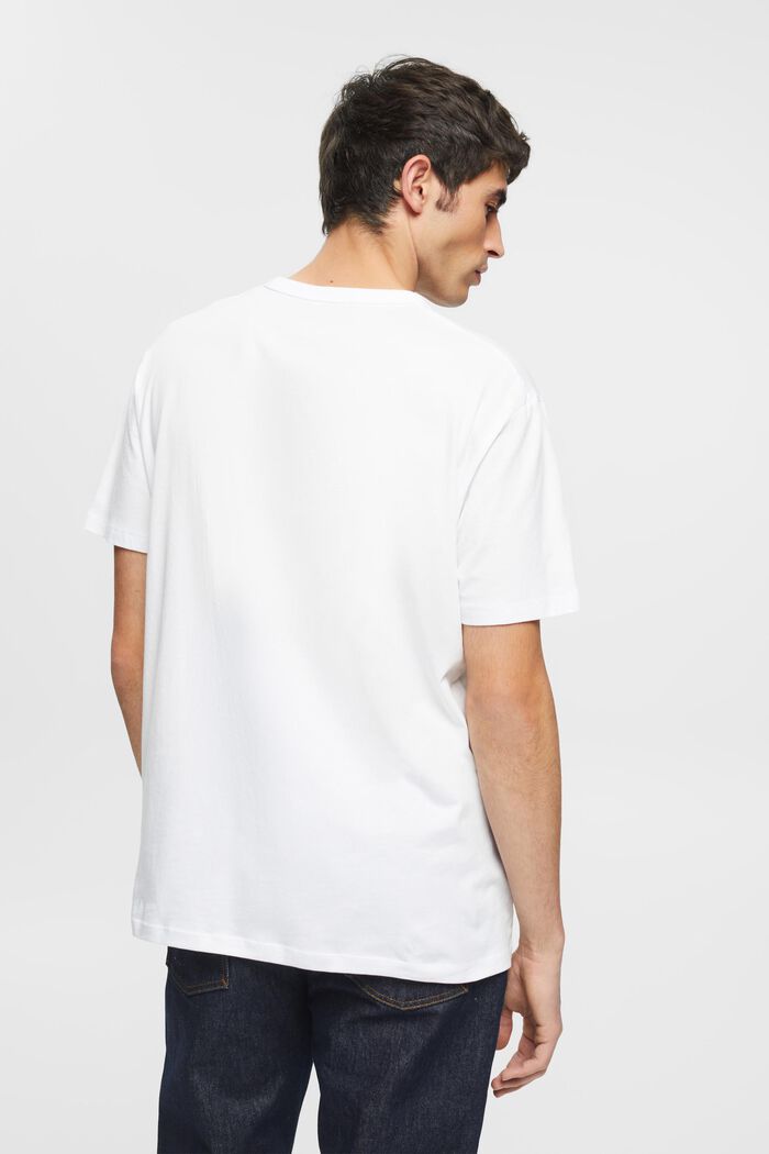 T-shirt with logo print, organic cotton, WHITE, detail image number 3