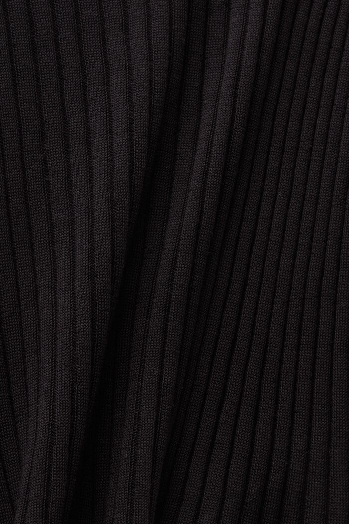 Rib-Knit Sweater, BLACK, detail image number 5
