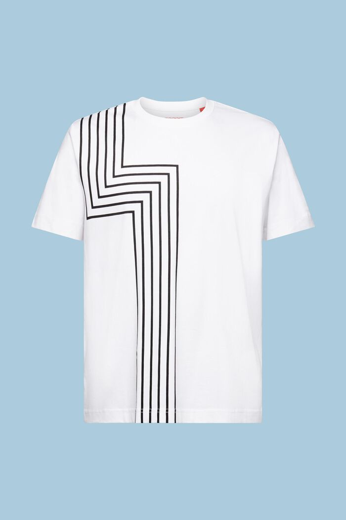 Pima Cotton Printed T-Shirt, WHITE, detail image number 6