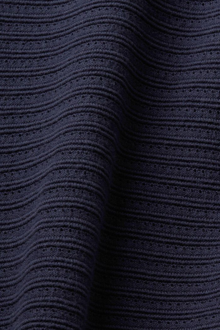 Mixed Knit Striped Sweater, NAVY, detail image number 5