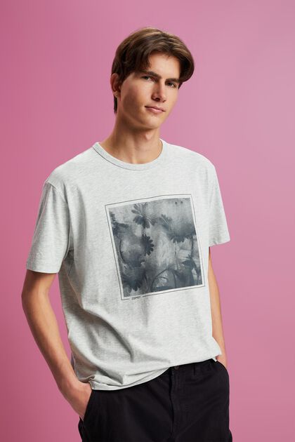 Cotton viscose blended t-shirt with print