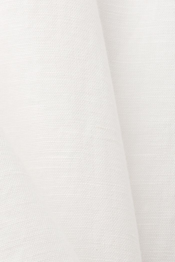 Short sleeve blouse, cotton-linen blend, OFF WHITE, detail image number 6