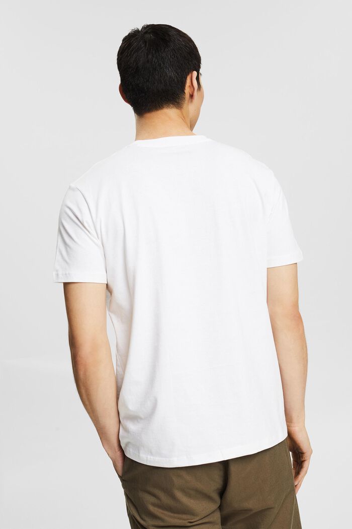 Jersey T-shirt with a print, organic cotton, WHITE, detail image number 3