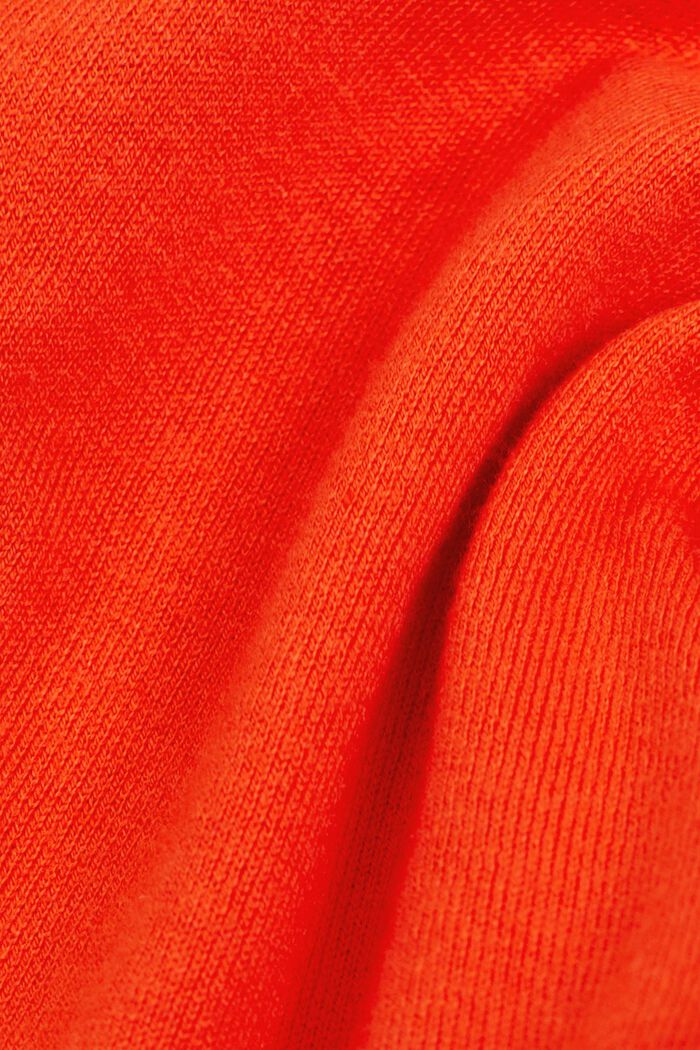 V-neck cardigan, ORANGE RED, detail image number 4