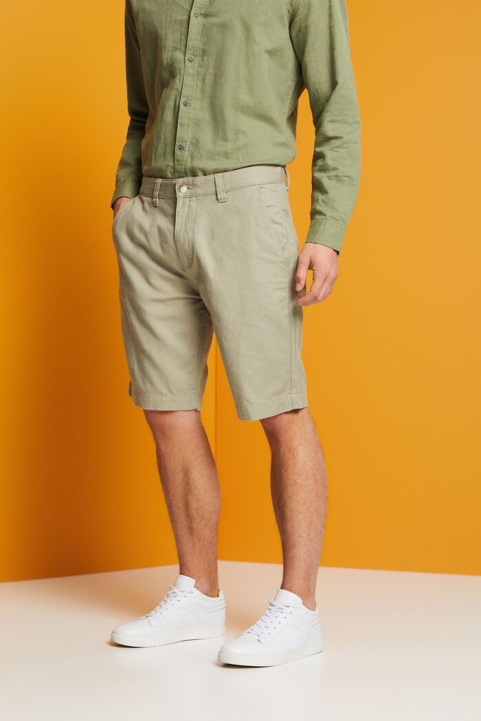 Chino-style shorts, LIGHT GREEN, detail image number 0