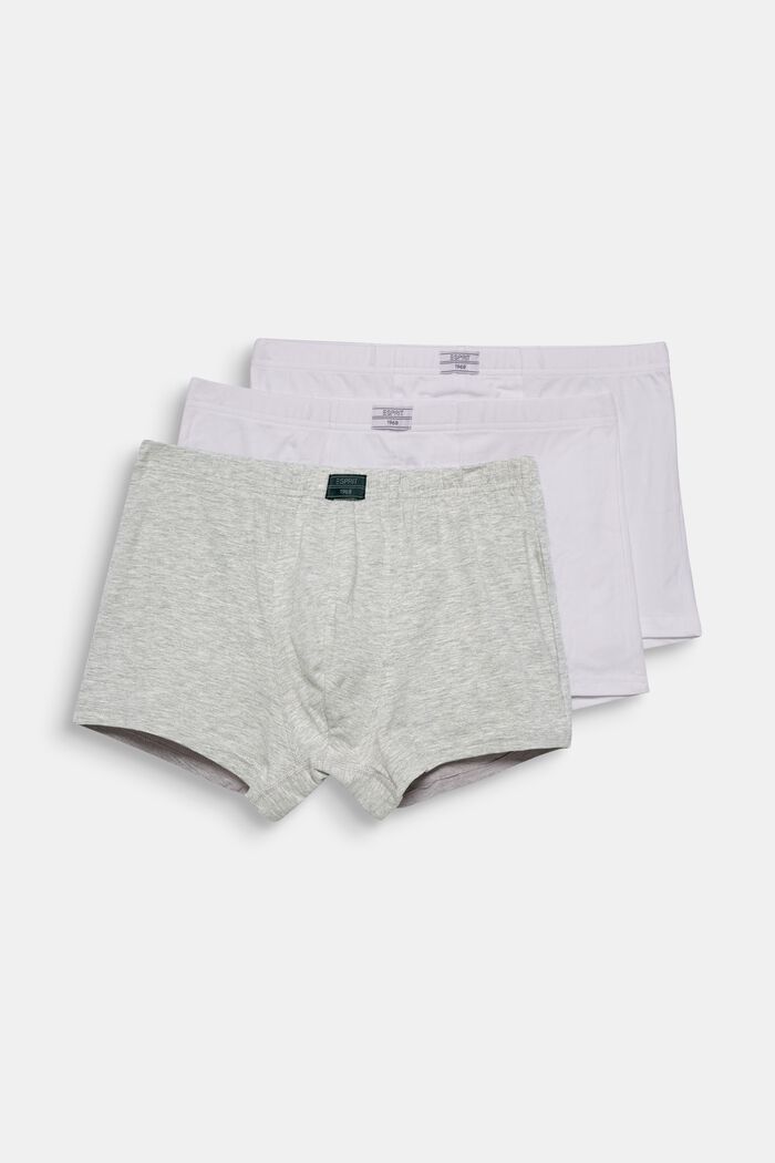 Stretch cotton hipster shorts in a triple pack, WHITE, detail image number 0