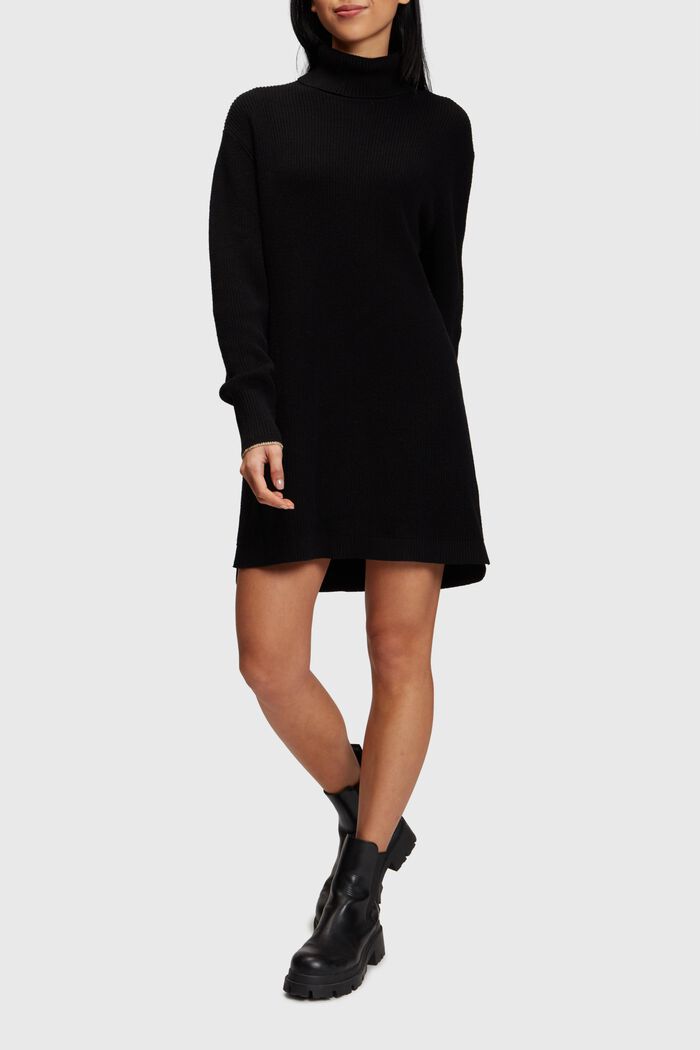ESPRIT - Knitted turtleneck dress with cashmere at our online shop