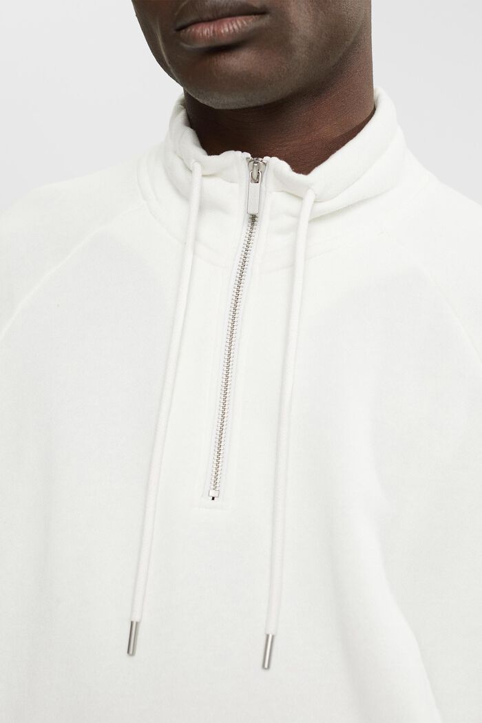 Half zip sweatshirt, OFF WHITE, detail image number 0