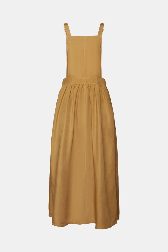 ESPRIT - Midi dungaree dress, linen blended at our online shop