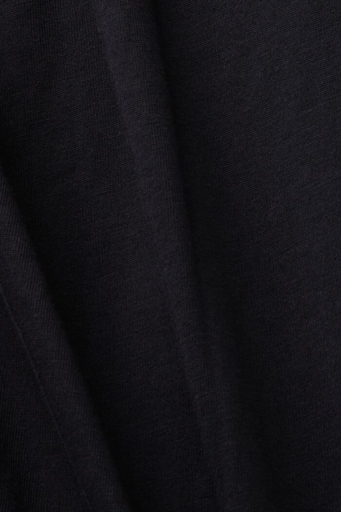 Jersey long sleeve, 100% cotton, BLACK, detail image number 4