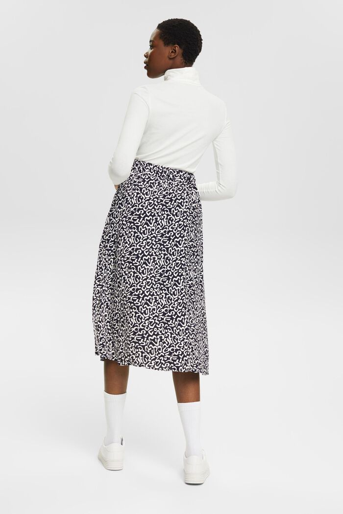 Patterned midi skirt, NAVY, detail image number 3