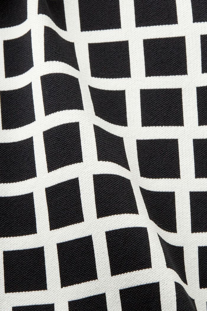 Cropped Jacquard Sweater Tee, BLACK, detail image number 5