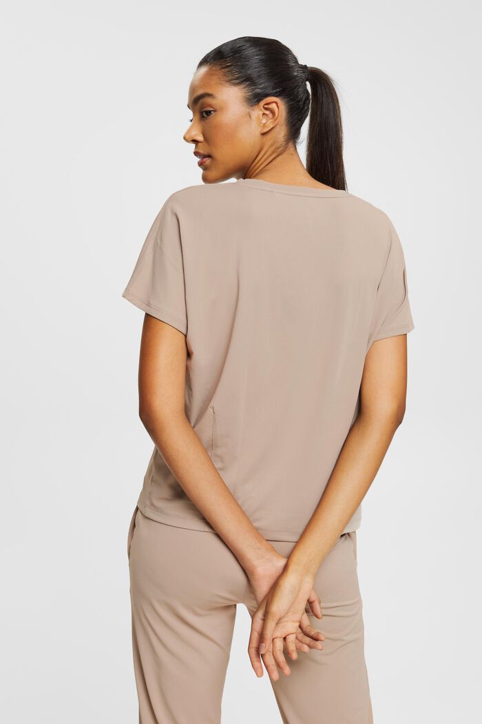 Active v-neck t-shirt with E-DRY, BEIGE, detail image number 5