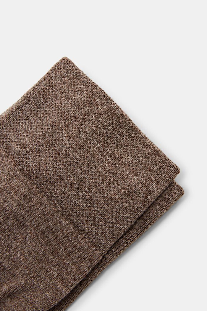 Wool blend: melange tights, DARK BROWN, detail image number 3