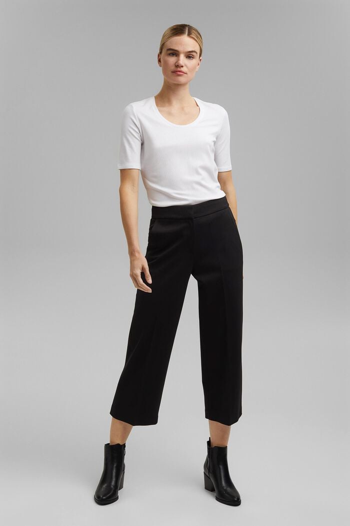 SOFT PUNTO mix + match trousers, BLACK, detail image number 1