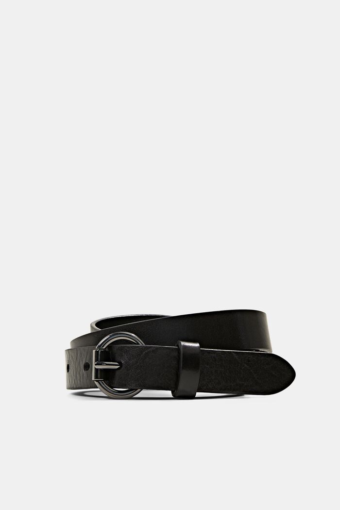 Made of genuine leather: narrow belt