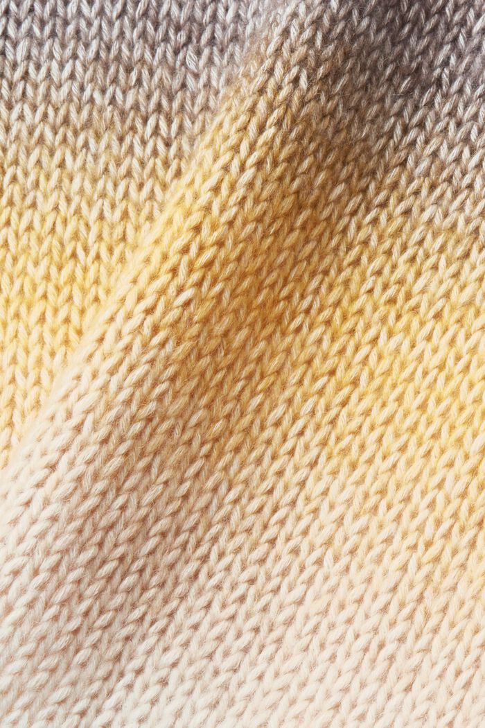 Gradient cardigan, cotton blend, DUSTY YELLOW, detail image number 1