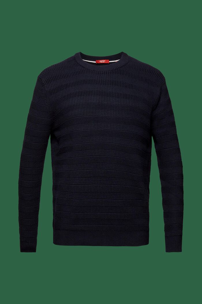 Structured Crewneck Sweater, NAVY, detail image number 6