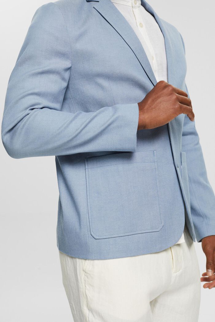 HEMP mix & match jacket, GREY BLUE, detail image number 2