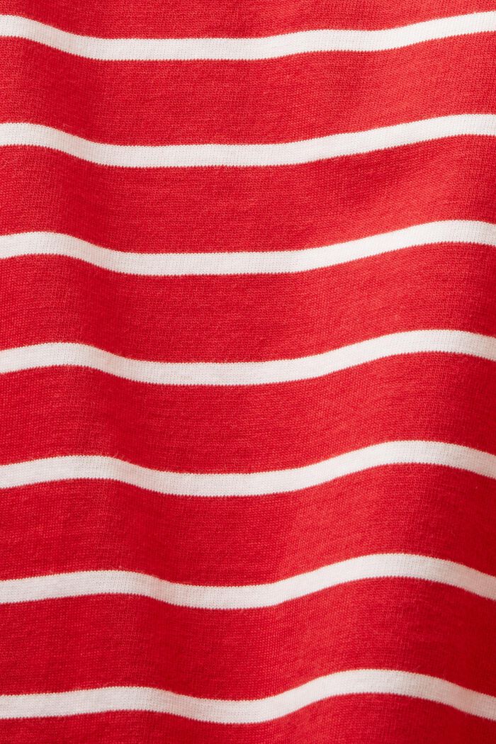 Striped Long Sleeve Top, DARK RED, detail image number 5