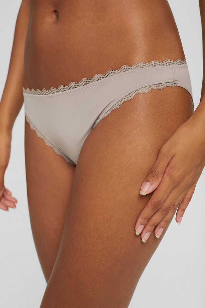 Hipster briefs with lace border, LIGHT TAUPE, detail image number 1
