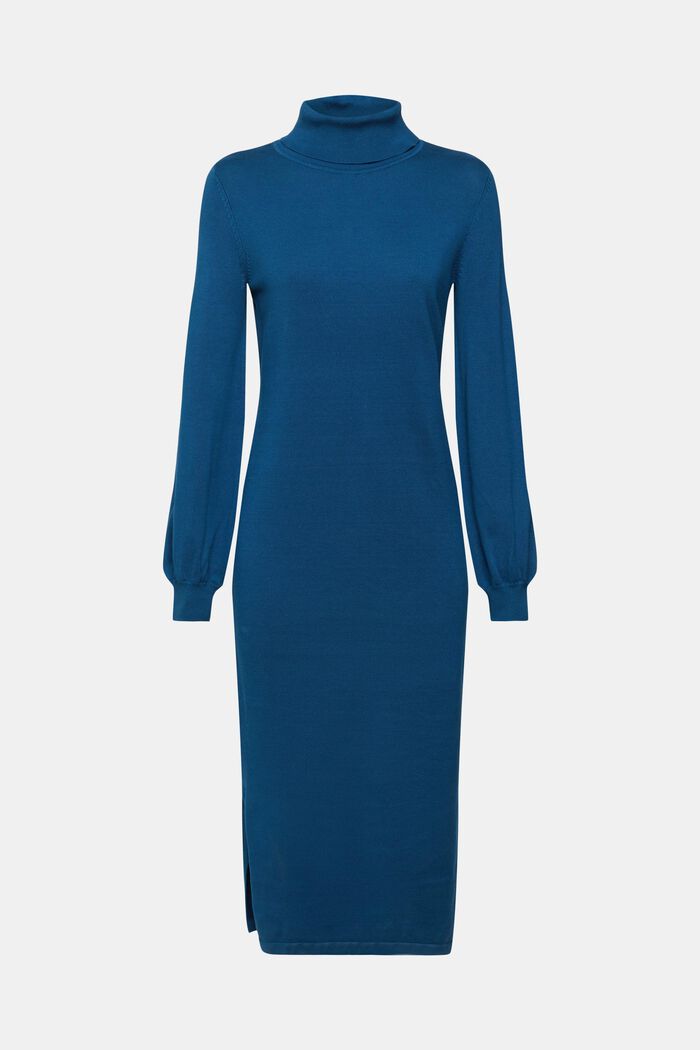 Turtleneck dress, PETROL BLUE, detail image number 2