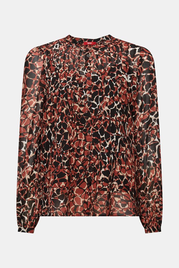 ESPRIT - Recycled: patterned chiffon blouse at our online shop