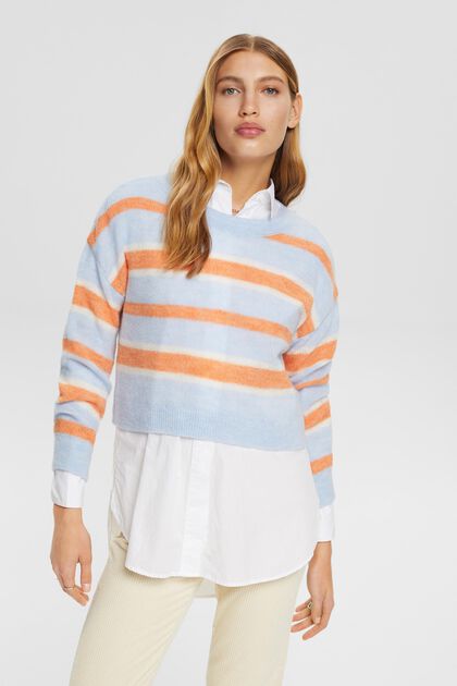 Striped knitted jumper