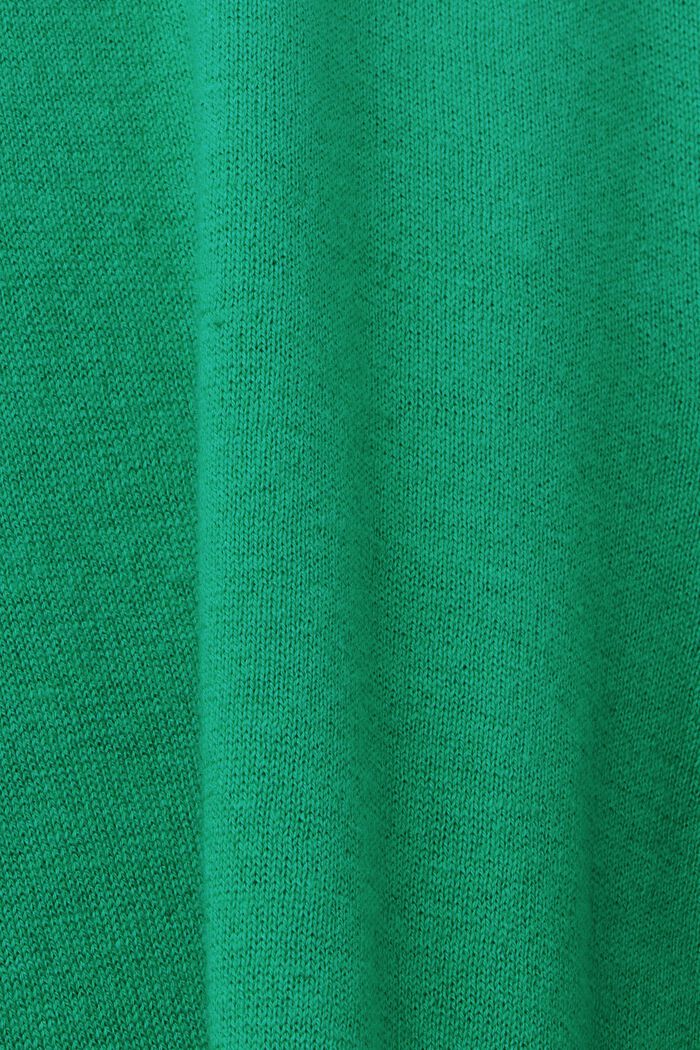 Blended TENCEL and sustainable cotton polo shirt, GREEN, detail image number 5
