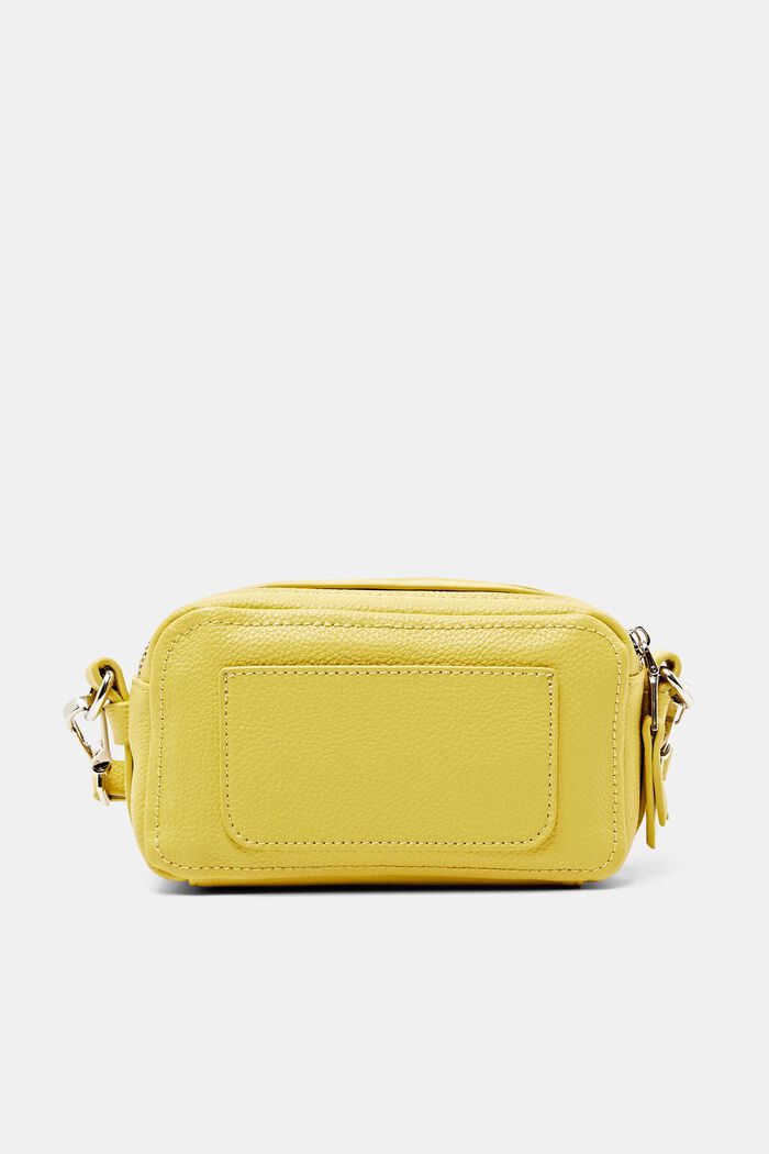 Small faux leather shoulder bag, YELLOW, detail image number 2
