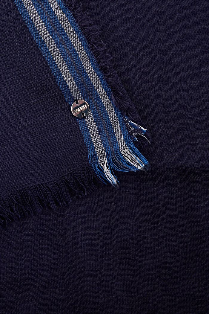 Twill scarf, DARK BLUE, detail image number 1