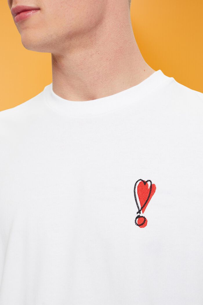 ESPRIT - Sustainable cotton T-shirt with heart motif at our online shop