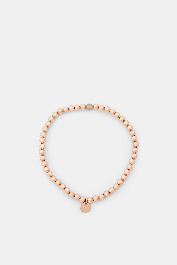 Rose gold coloured bracelet with an orb