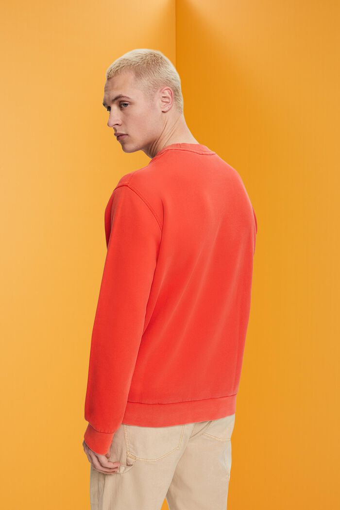 Plain regular fit sweatshirt, RED, detail image number 3