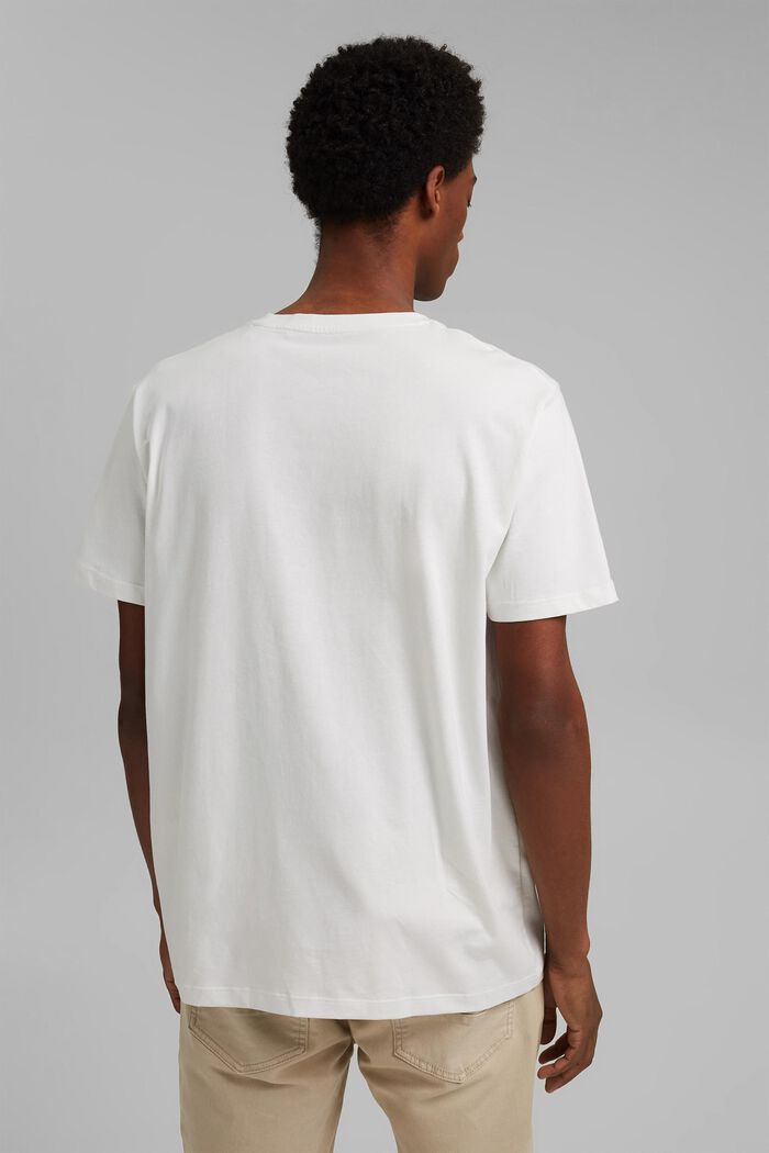 Jersey T-shirt with a print, 100% organic cotton, OFF WHITE, detail image number 3