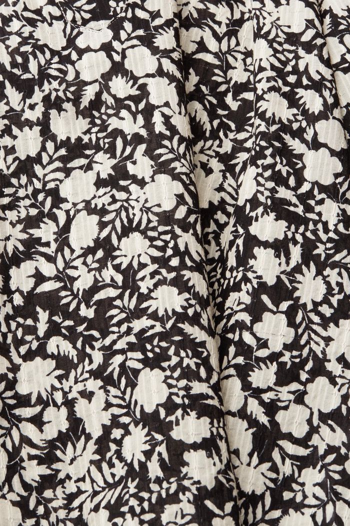 Patterned blouse with 3/4 sleeves, BLACK, detail image number 4