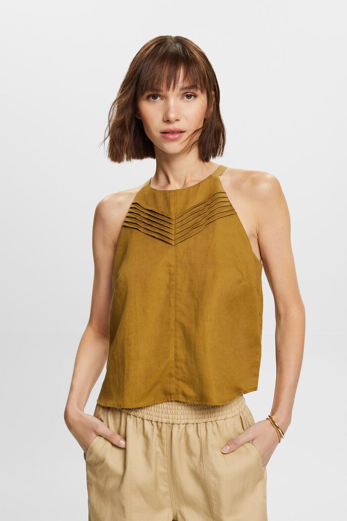 ESPRIT - Camisole top, linen blend at our online shop