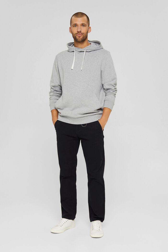 Sweatshirt hoodie made of cotton/TENCEL™, LIGHT GREY, detail image number 1