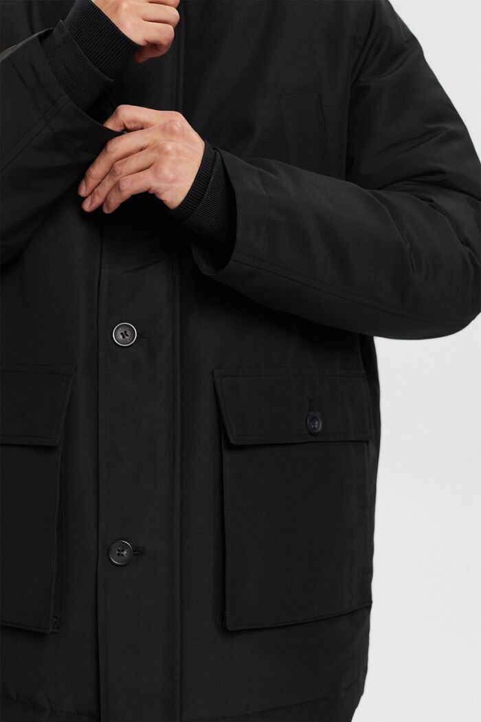 Hooded Down Jacket, BLACK, detail image number 3