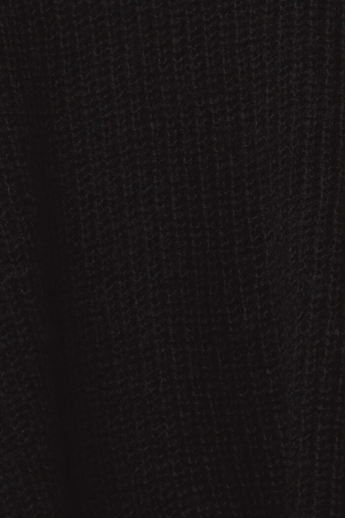 V-neck jumper, wool blend, BLACK, detail image number 5