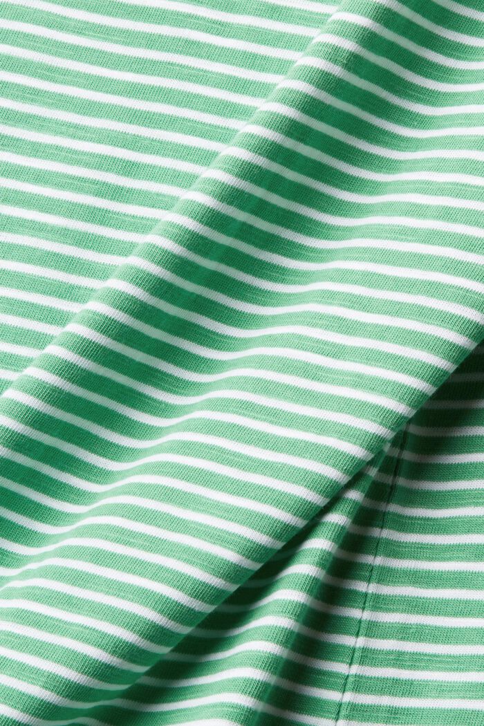 Long sleeve top with a striped pattern, GREEN, detail image number 1