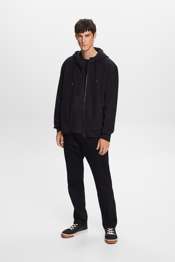 Hooded Fleece Sweatshirt, BLACK, detail image number 4