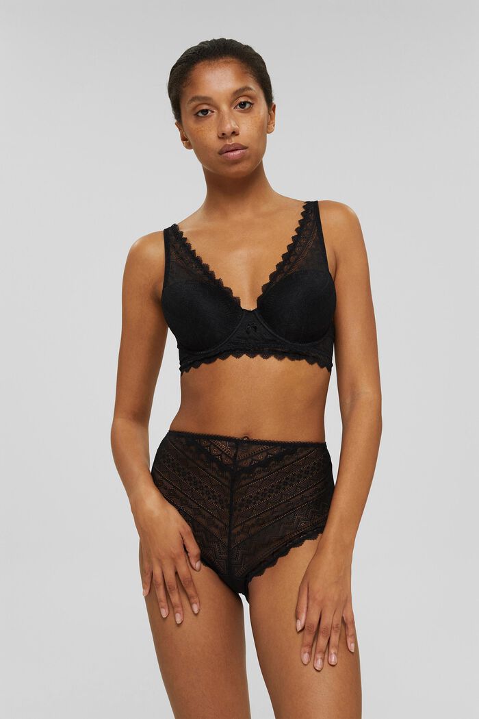 Recycled: high-waisted briefs made geometric lace