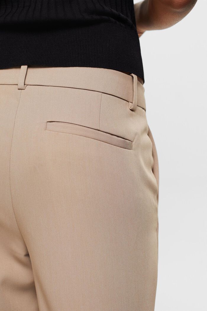 Low-Rise Straight Pants, LIGHT TAUPE, detail image number 4